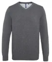 Pull col V homme en coton mélangé
