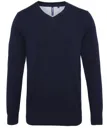 Pull col V homme en coton mélangé