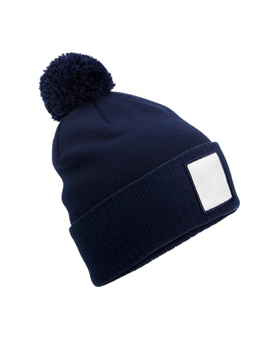 Bonnet Appliqué Patch Pom Beanie BEECHFIELD