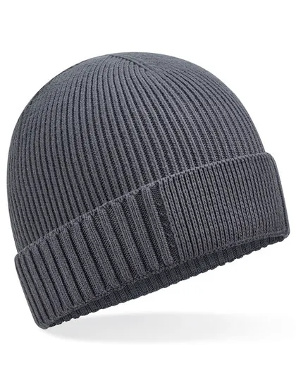 Organic Cotton Engineered Patch Beanie-Beechfield