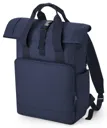 Recycled Twin Handle Roll-Top Laptop Backpack-BAG BASE