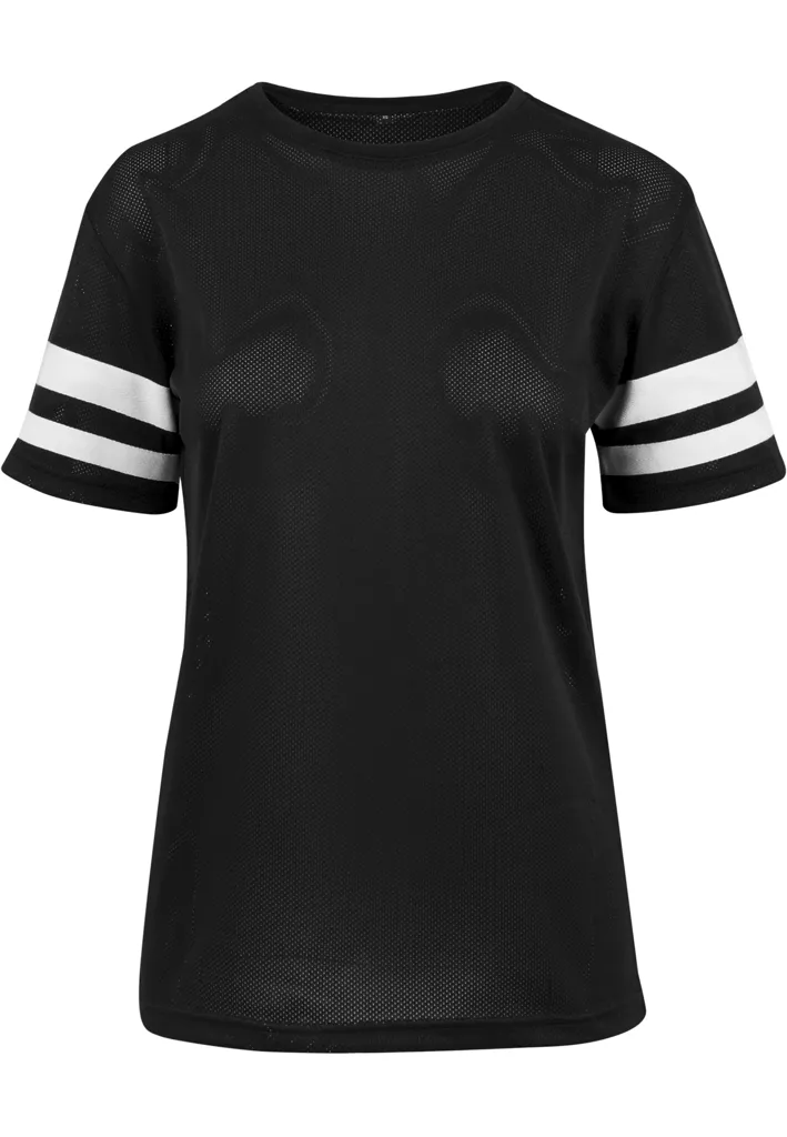 Ladies Mesh Stripe T-shirt-BUILD YOUR BRAND