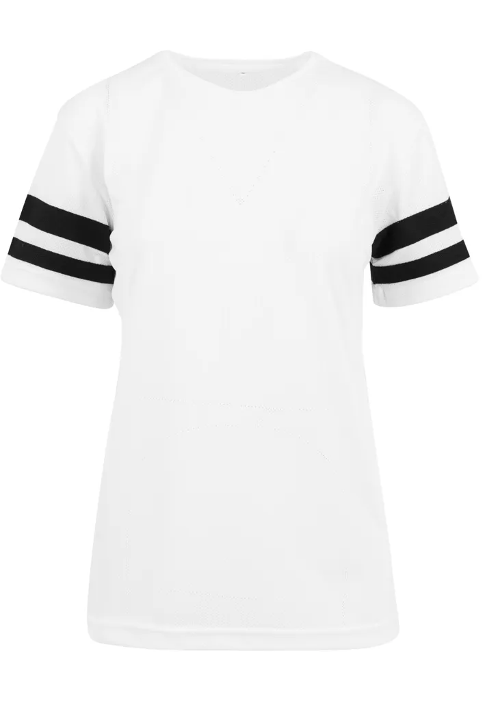 Ladies Mesh Stripe T-shirt-BUILD YOUR BRAND