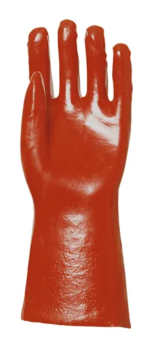 Gants PVC enduit, modele standard, 36 cm.(1 unité = 10 paires) COVERGUARD EUROTECHNIQUE
