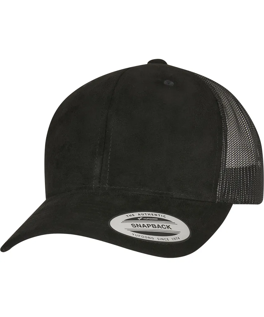 Suede Leather Trucker Cap