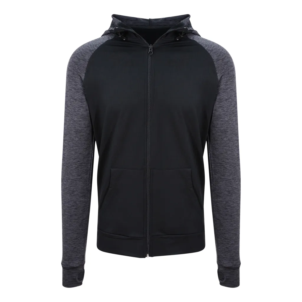 Sweat-shirt à capuche zippé contrasté-AWDIS COOL