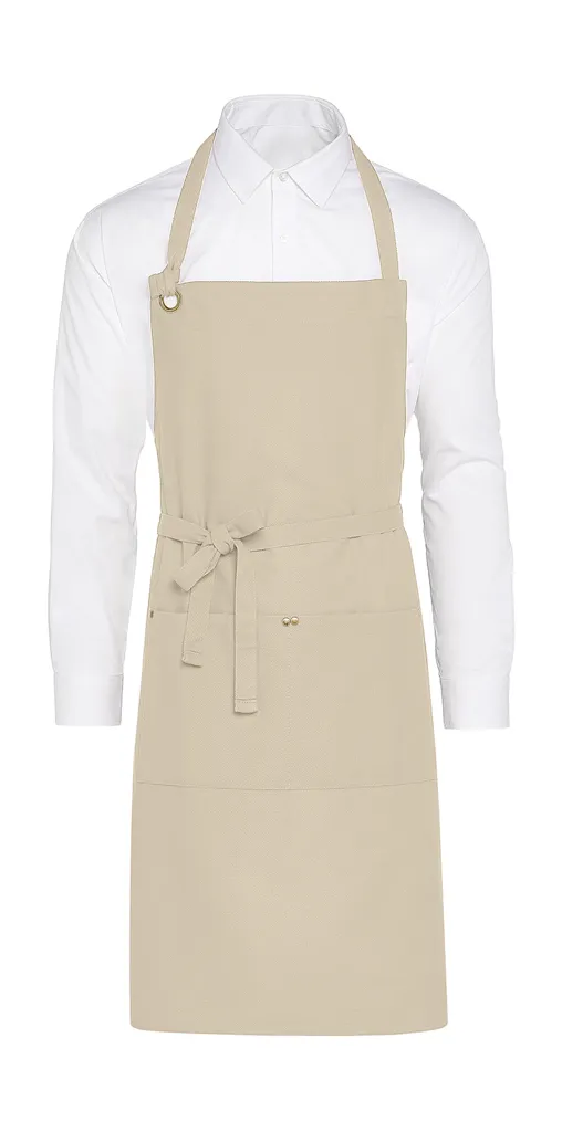 PROVENCE - Eyelets Bib Apron with Pocket -SG BISTRO
