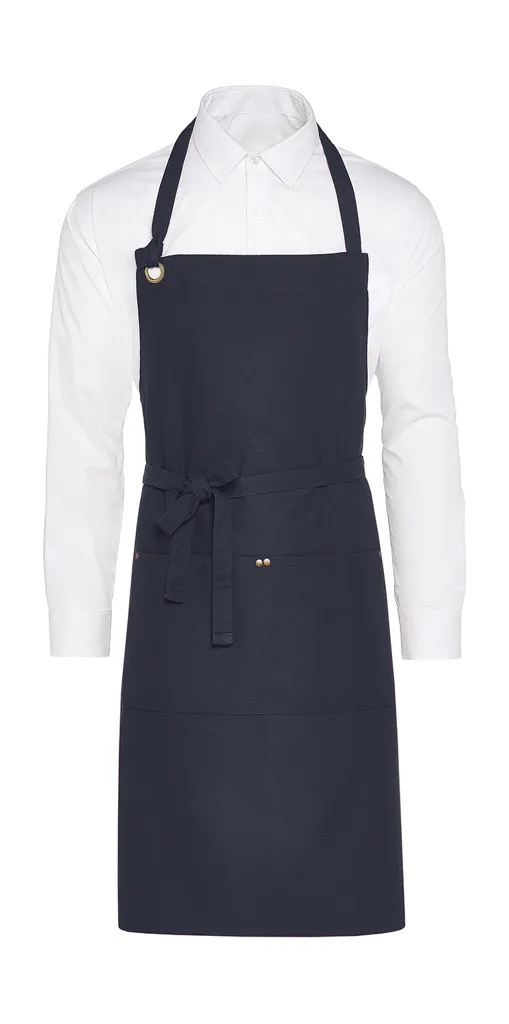 PROVENCE - Eyelets Bib Apron with Pocket -SG BISTRO