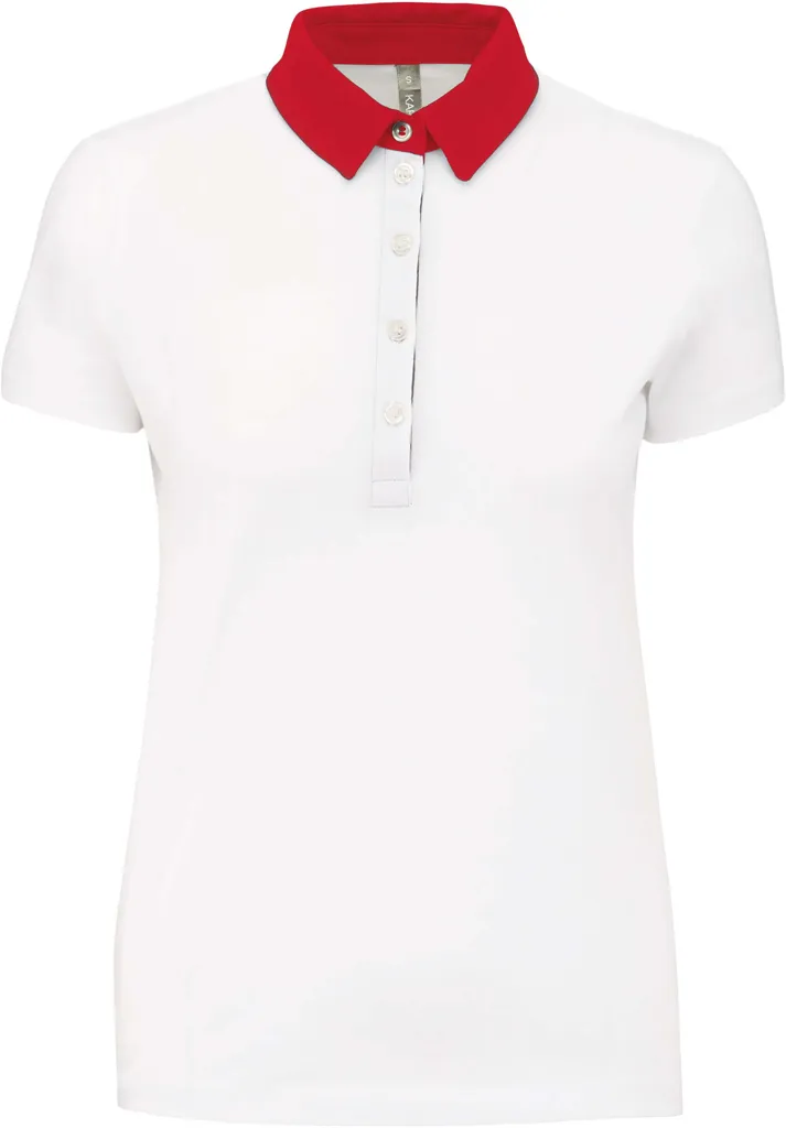Polo jersey bicolore femme-KARIBAN