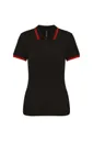 Polo femme manches courtes à rayures