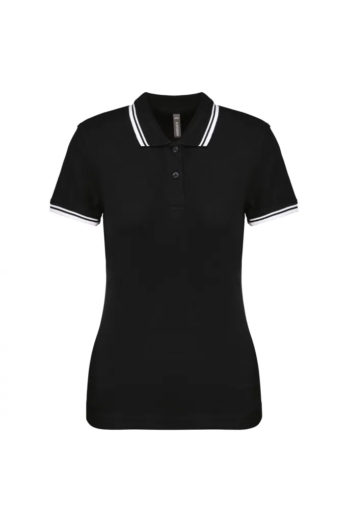 Polo femme manches courtes à rayures