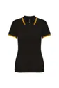 Polo femme manches courtes à rayures