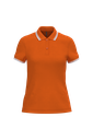 Polo femme manches courtes à rayures