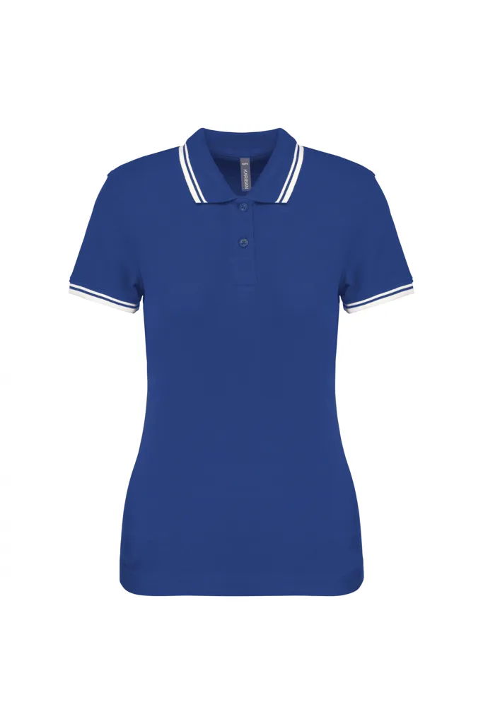 Polo femme manches courtes à rayures