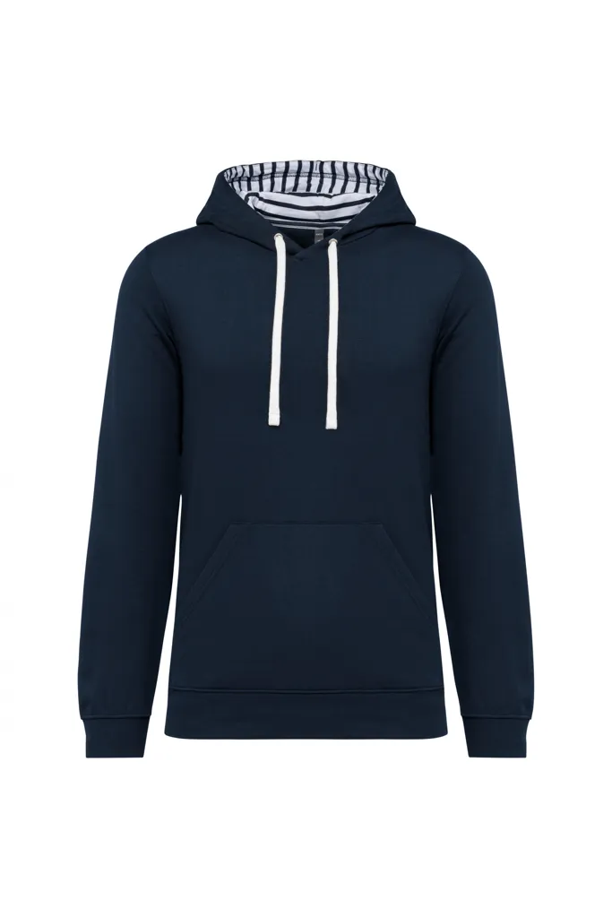 Sweat-shirt à capuche contrastée à motifs-KARIBAN