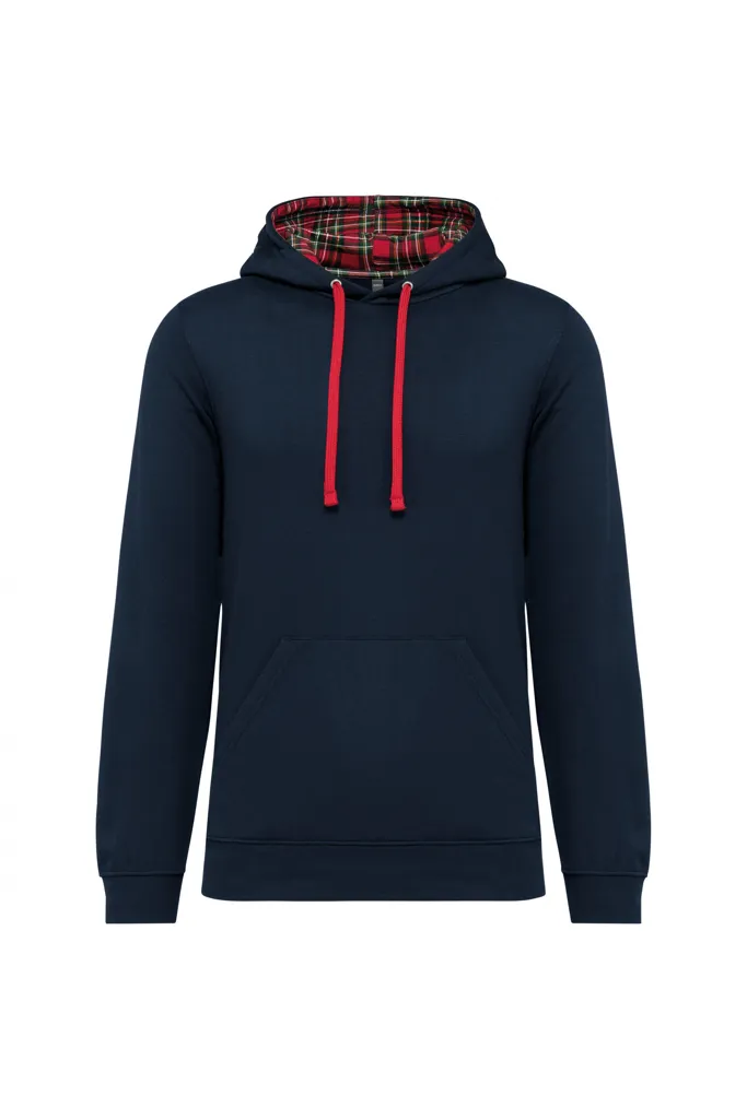Sweat-shirt à capuche contrastée à motifs-KARIBAN