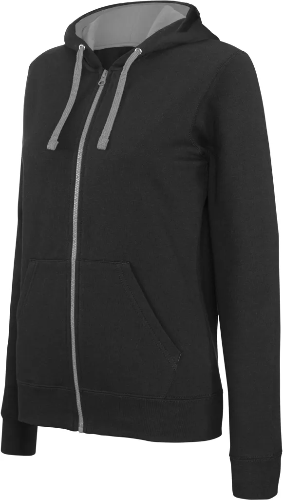 Sweat zippé Capuche  contrastée Femme-KARIBAN