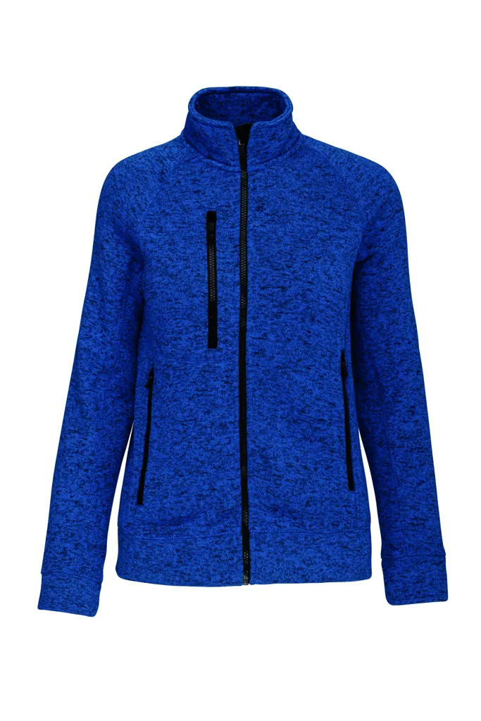 Veste zippée chinée femme-KARIBAN