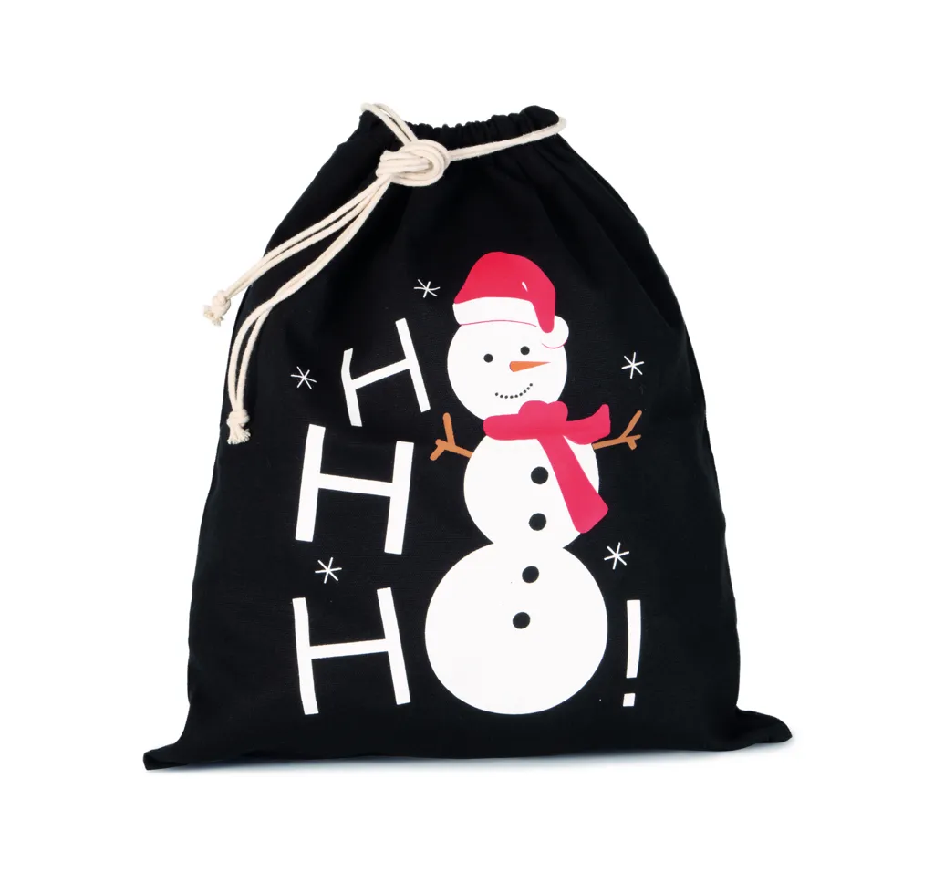 Sac coton à cordon motif bonhomme de neige-KI-MOOD