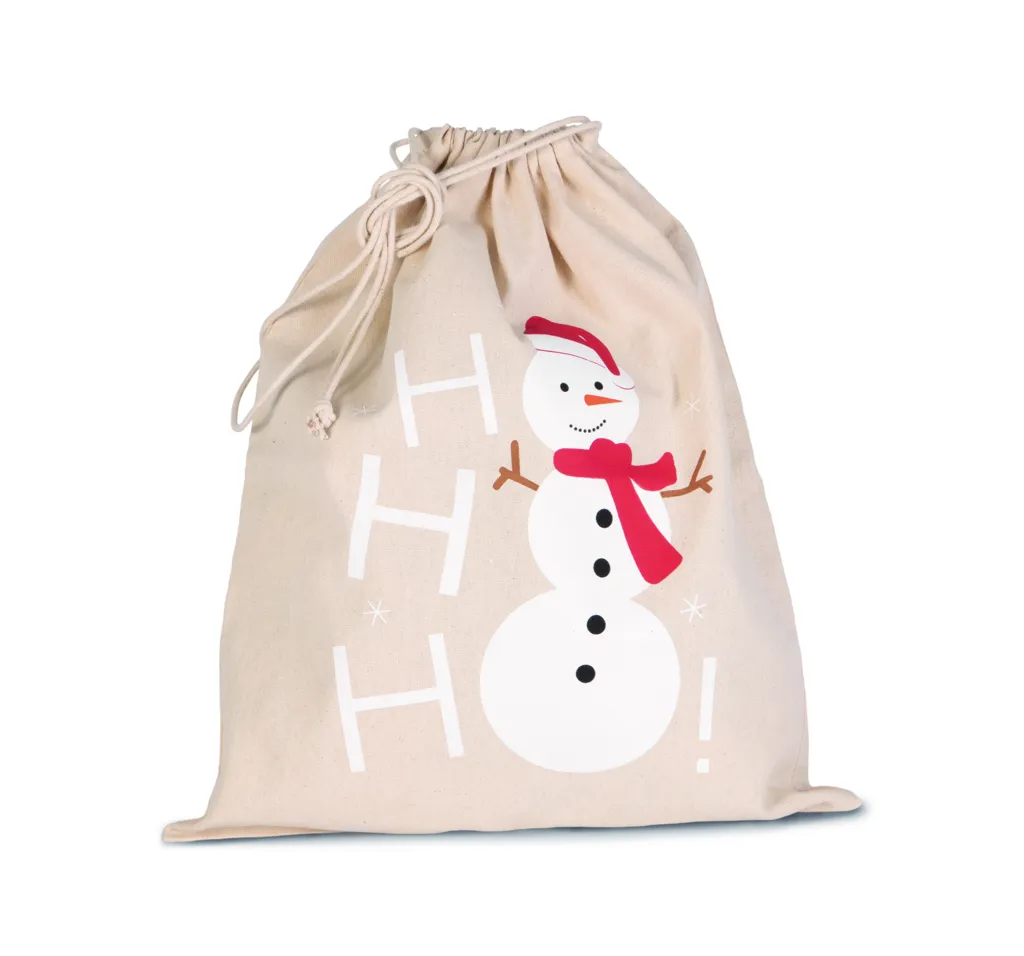 Sac coton à cordon motif bonhomme de neige-KI-MOOD