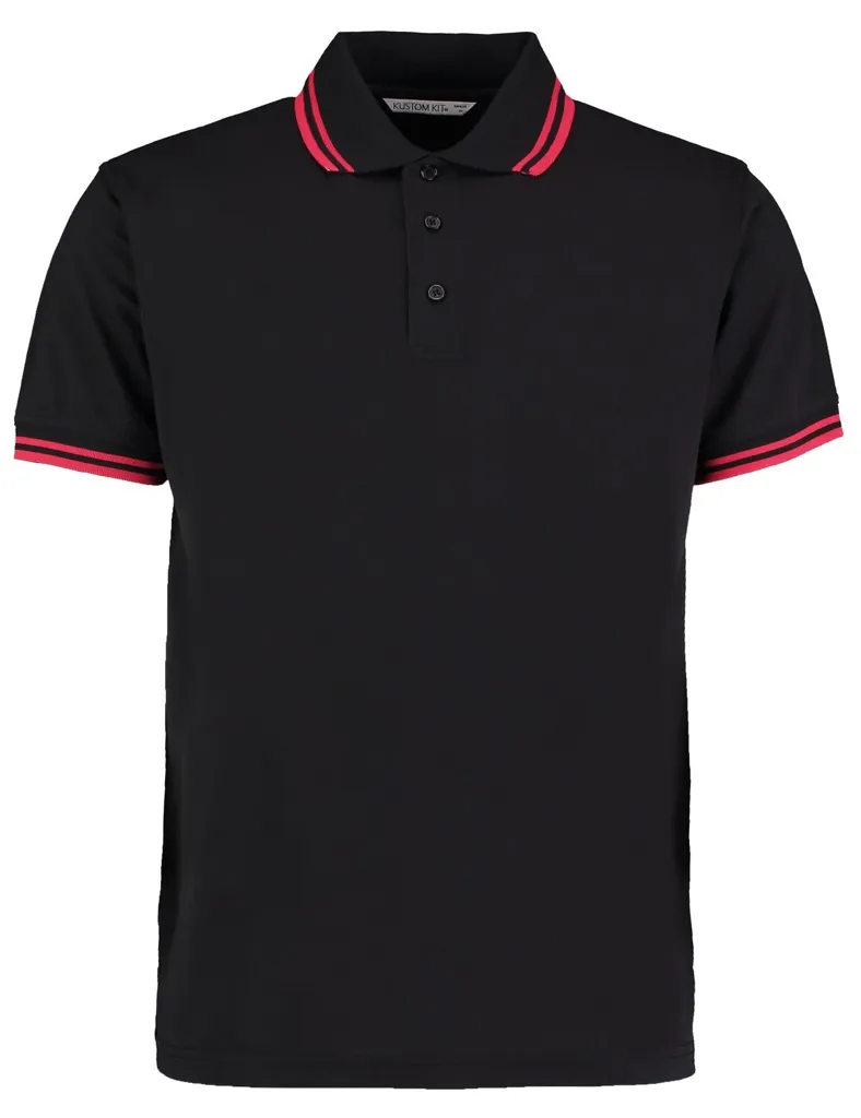 Polo 185 Manches Courtes Tipped Collar Polo KUSTOM KIT