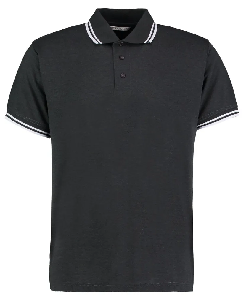 Polo 185 Manches Courtes Tipped Collar Polo KUSTOM KIT