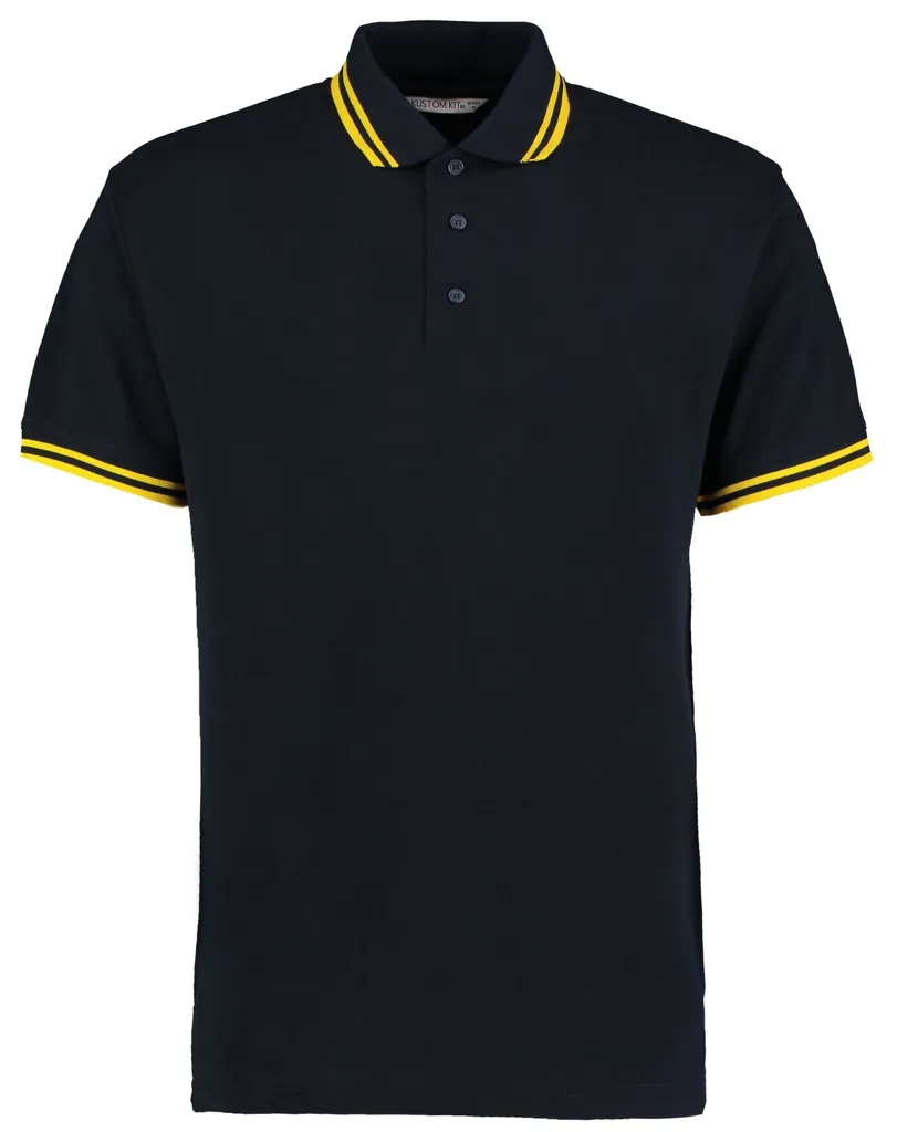 Polo 185 Manches Courtes Tipped Collar Polo KUSTOM KIT