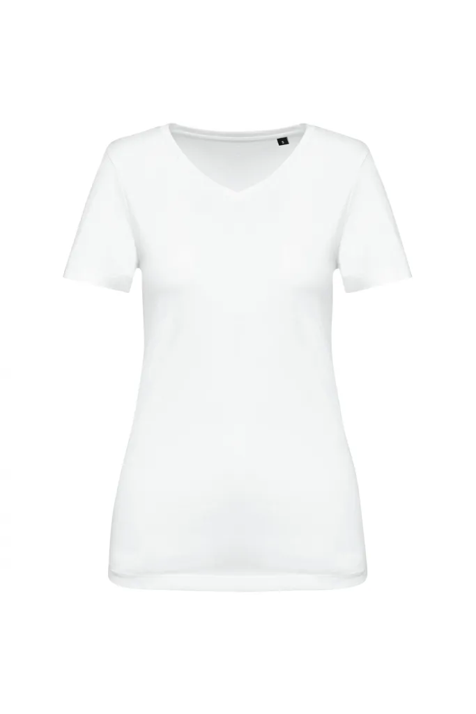 T-shirt Supima® col V manches courtes-KARIBAN