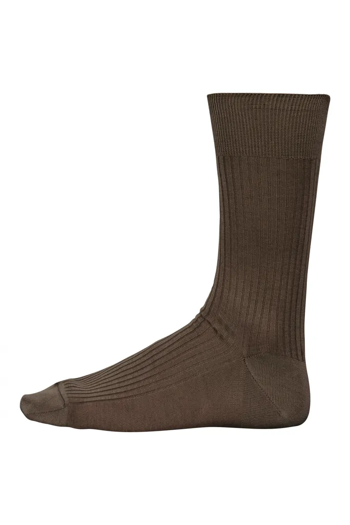 Chaussettes coton rib 4x2 fil d'Écosse -KARIBAN