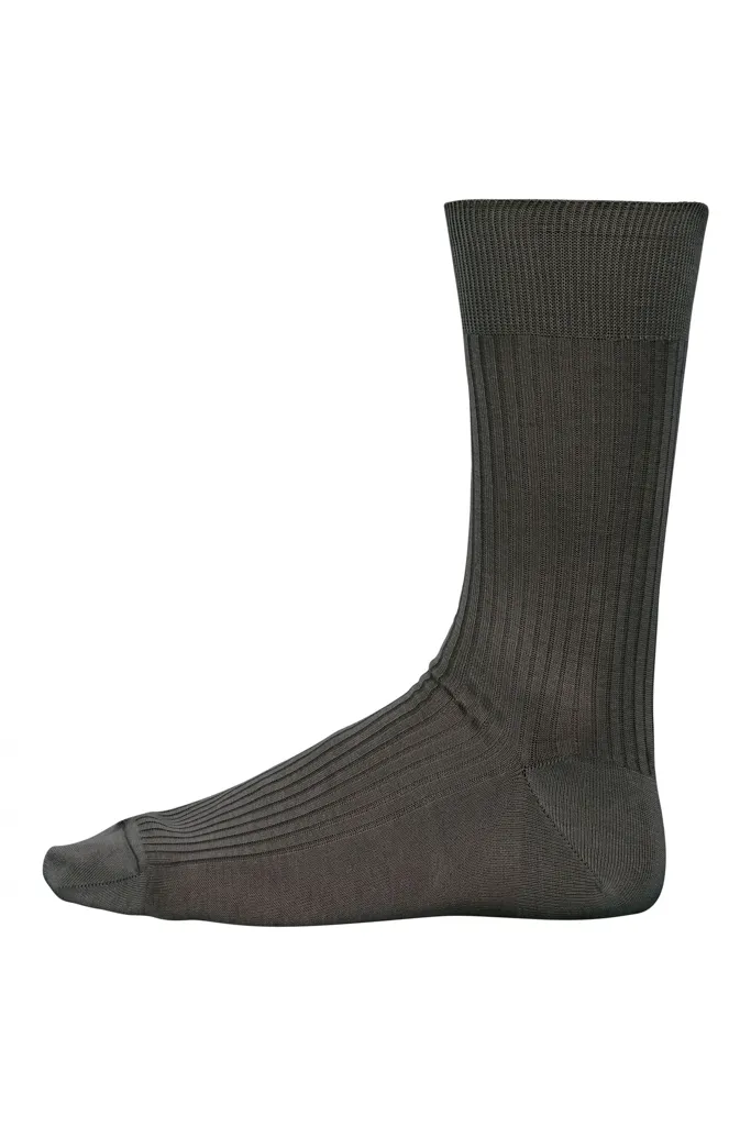 Chaussettes coton rib 4x2 fil d'Écosse -KARIBAN