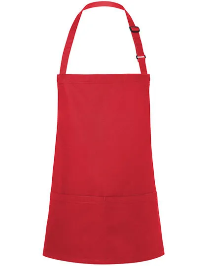 Short Bib Apron Basic with Buckle and Pocket-KARLOWSKY