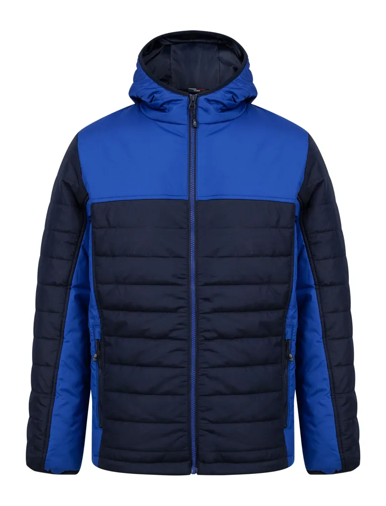 Hooded Contrast Puffer Jacket-FINDEN HALES
