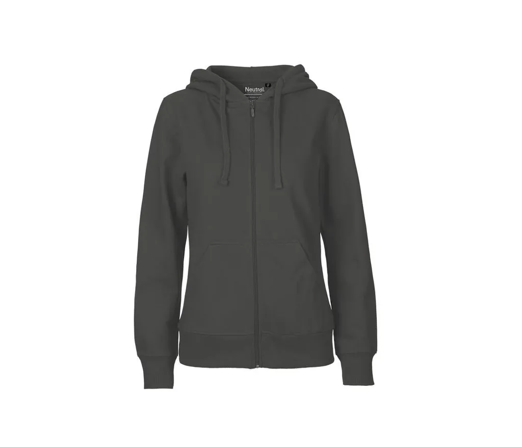 Ladies Hoodie With Zip-NEUTRAL