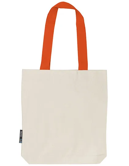 Twill Bag With Contrast Handles-NEUTRAL