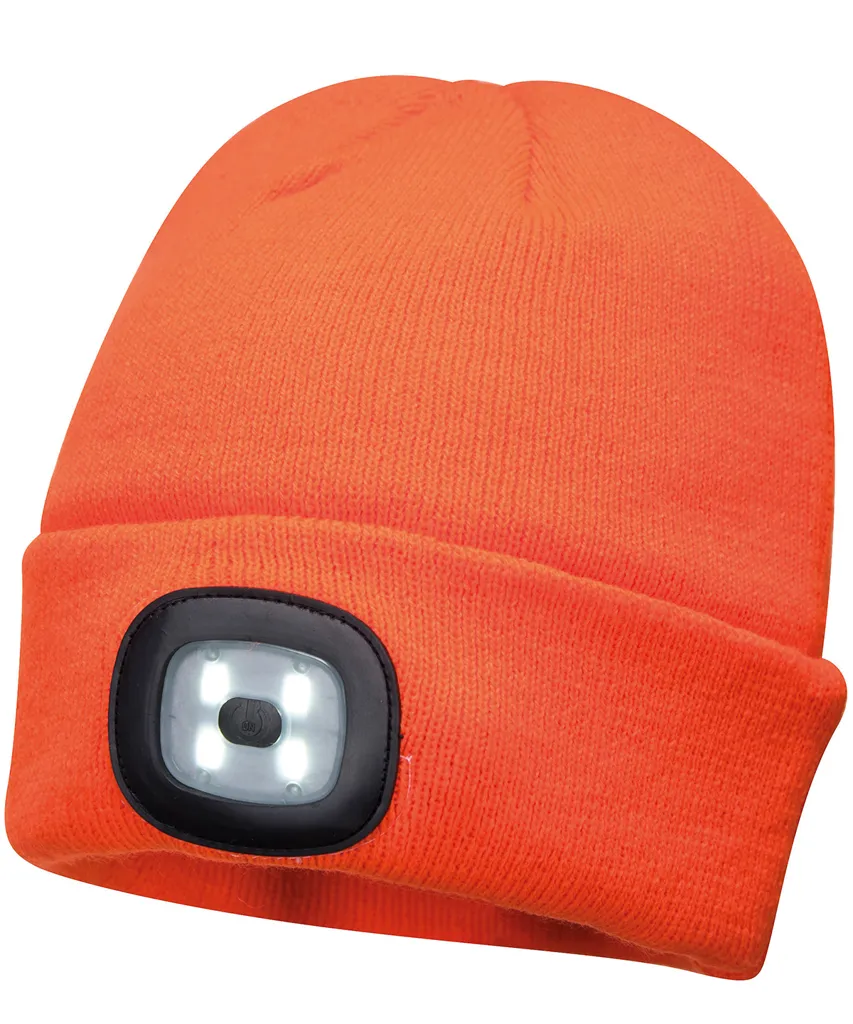 Lampe frontale LED rechargeable USB Beanie
