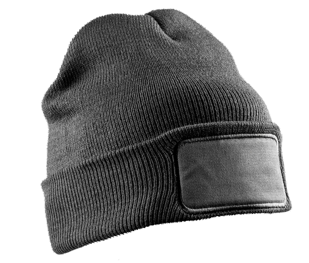 Recycled Double Knit Printers Beanie-RESULT GENUINE RECYCLED