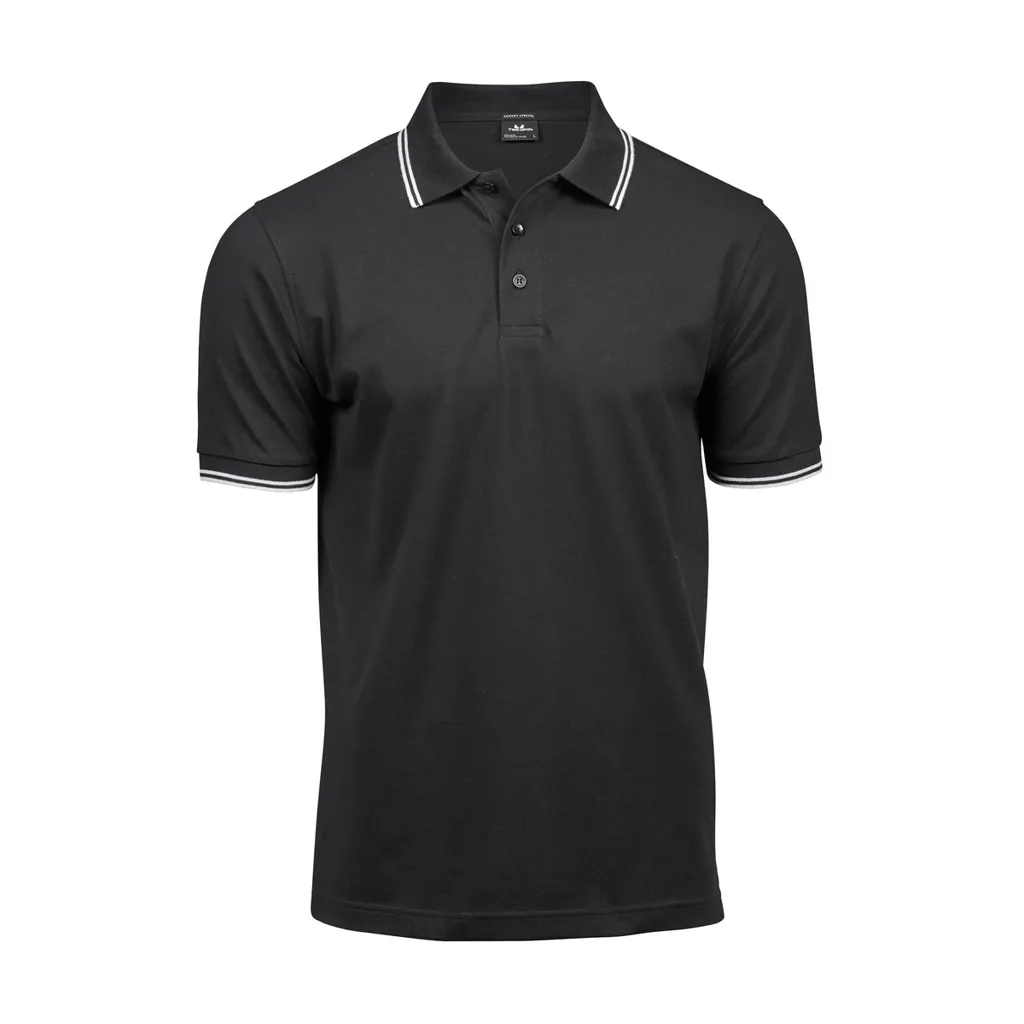 Luxury Stripe Stretch Polo-TEE JAYS