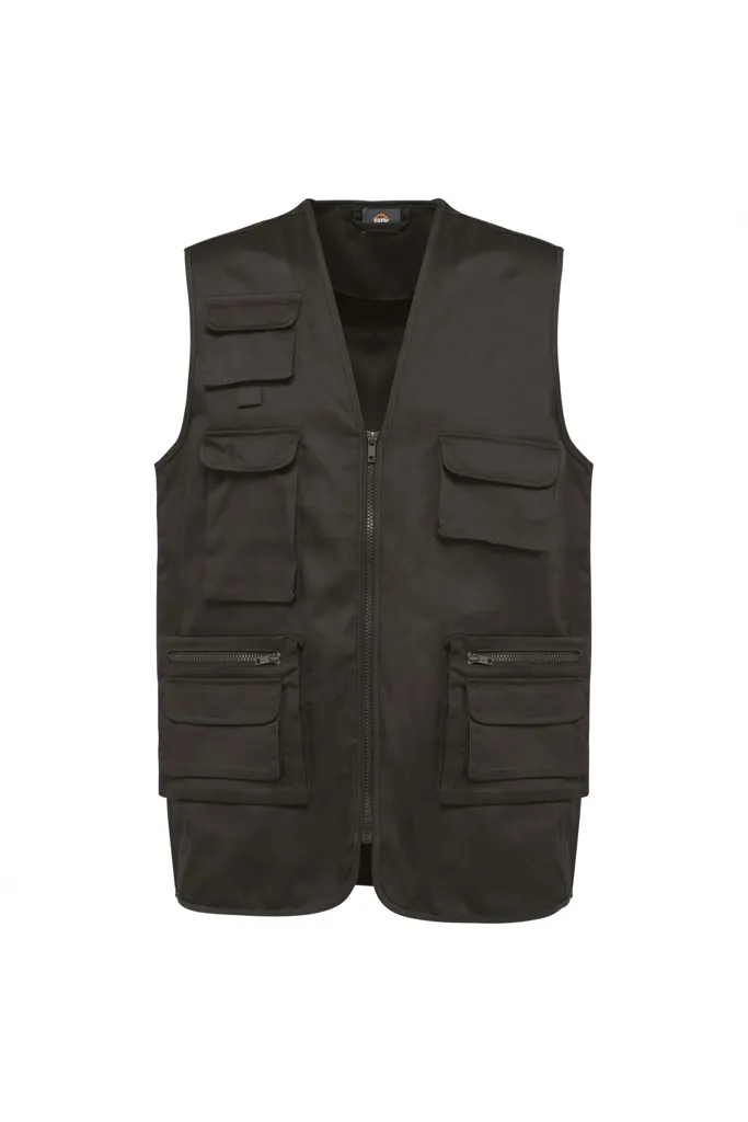 Gilet polycoton multipoches doublé-WK