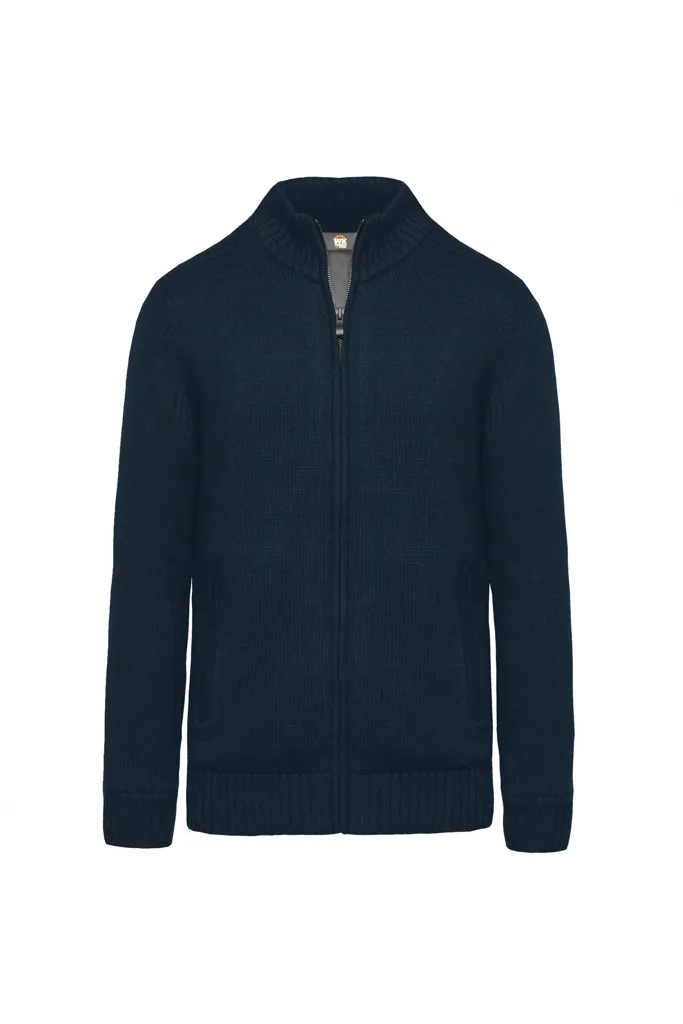Fleece lined cardigan-WK. Designed To Work