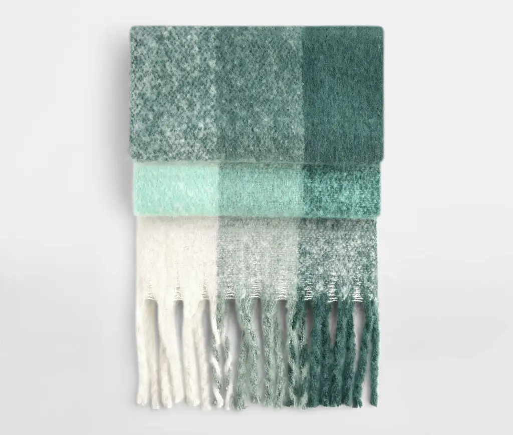 FLUFFY CHECK SCARF BEECHFIELD 