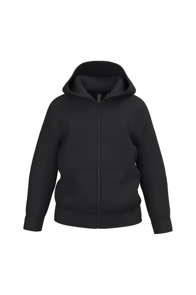 Sweat-shirt recyclé zippé à capuche enfant KARIBAN