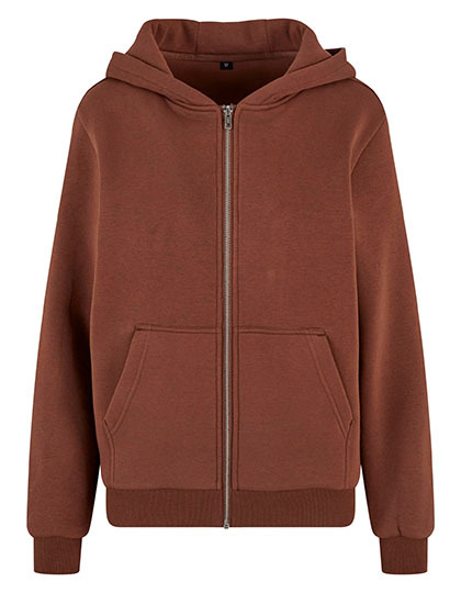 Sweat à capuche moelleux avec fermeture éclair pour femme BUILD YOUR BRAND