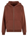 Sweat à capuche moelleux avec fermeture éclair pour femme BUILD YOUR BRAND