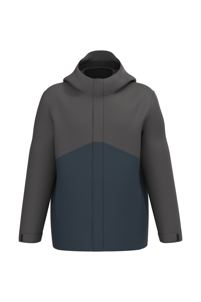Parka 3-en-1 imperméable à capuche bicolore unisexe KARIBAN