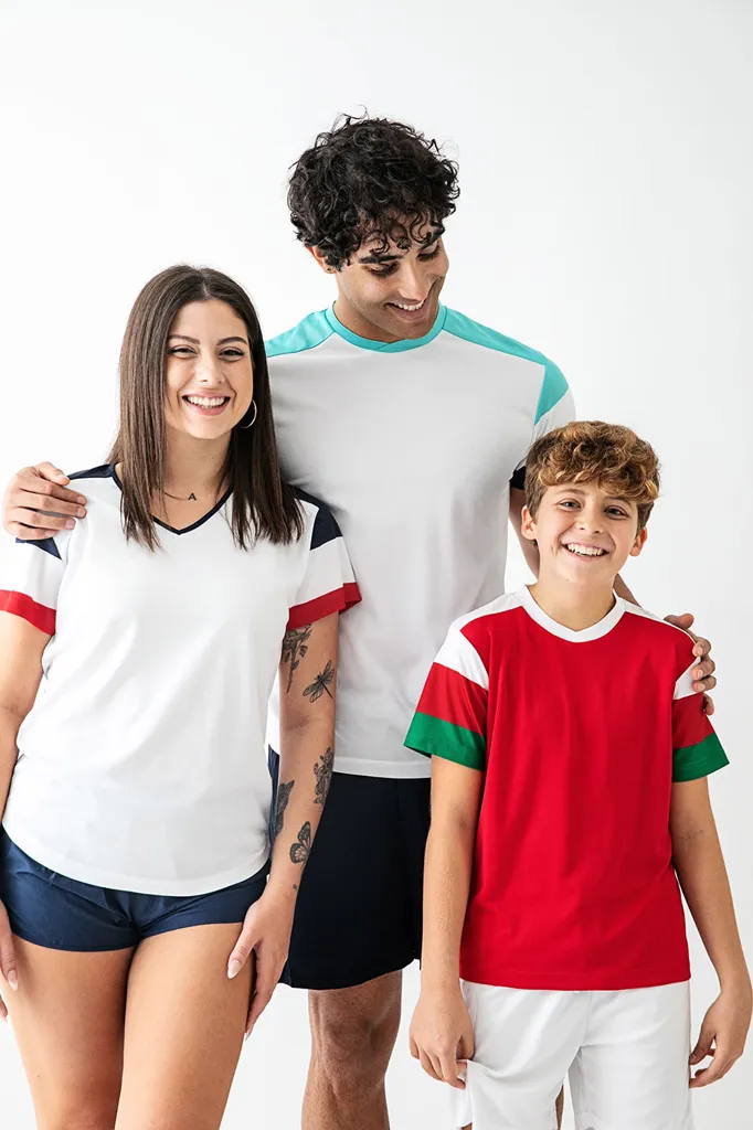 T-shirt 100% Polyester FLAG Femme-Acqua Royal