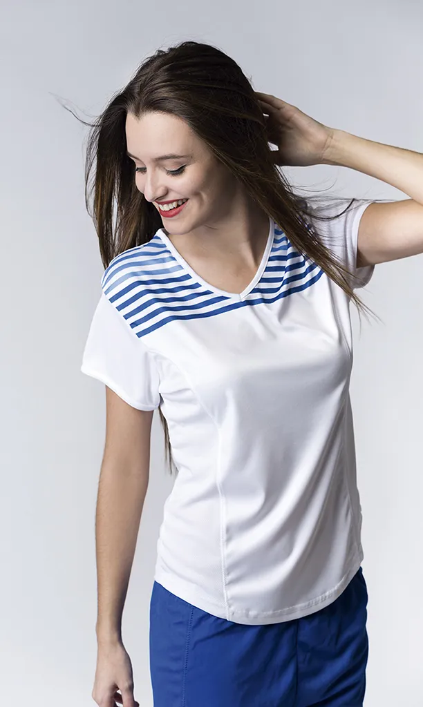 T-shirt Technique Femme JANIS 100% polyester ACQUA ROYAL
