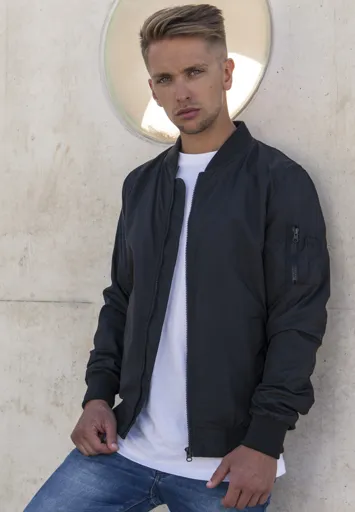 [BY045] Nylon Bomber Jacket-BUILD YOUR BRAND