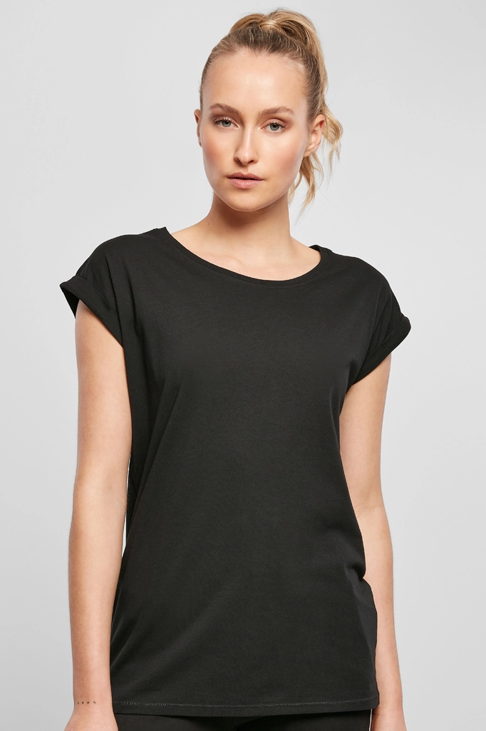 Ladies Organic Extended Shoulder Tee-BUILD YOUR BRAND