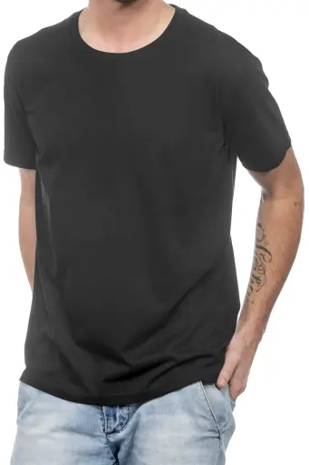 T-shirt Round Neck Men  160 Coton Peigné NO LABEL