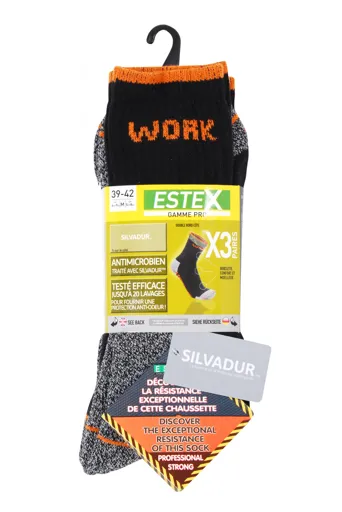 [ES6106] Lot de 3 paires de chaussettes SAFETY WORK-ESTEX